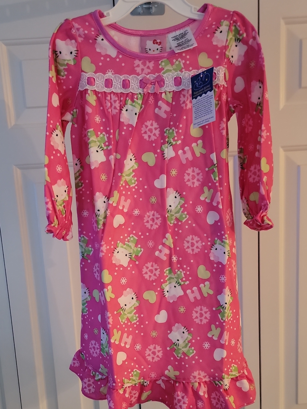 Hello Kitty Pink Girls' Nightgown Pajamas
